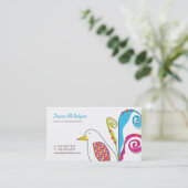 Colorful Bird Mird Calling Cards Kaarten Contactkaartje (Staand voorkant)