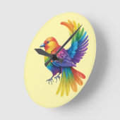 Colorful Bird Ronde Klok (Hoek)
