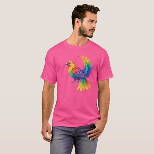 Colorful Bird T-shirt (Voorkant volledig)