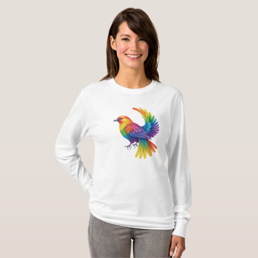 Colorful Bird T-shirt (Voorkant volledig)