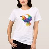 Colorful Bird Tri-Blend Shirt (Voorkant)