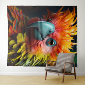 Colorful Bird Wandkleed (In Situ (horizontaal))