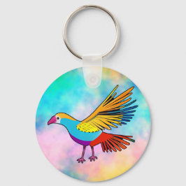 Colorful Bird with Spreaded Wings Sleutelhanger