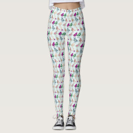 Colorful Birds All-Over-Print Leggings