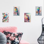Colorful birds muurkunst sets (Woonkamer)