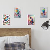 Colorful birds muurkunst sets (Slaapkamer)