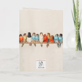 Colorful Birds on a Branch Gefeliciteerd Kaart (Achterkant)