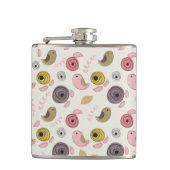 Colorful Birds roze Green Chicks Girly Heupfles (Voorkant)