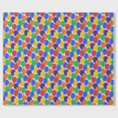 Colorful Birthday ballon Cadeaupapier (Vlak)