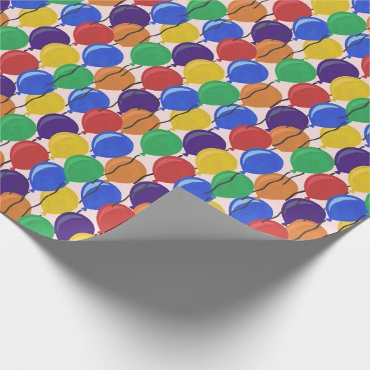 Colorful Birthday ballon Cadeaupapier (Hoek)