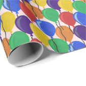 Colorful Birthday ballon Cadeaupapier (Rol Hoek)