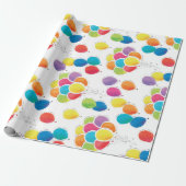 Colorful Birthday-ballonnen Cadeaupapier (Uitgerold)