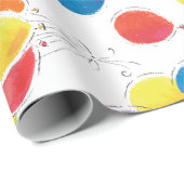 Colorful Birthday-ballonnen Cadeaupapier (Rol Hoek)