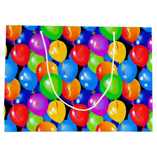 Colorful Birthday-ballonnen Groot Cadeauzakje (Achterkant)