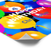 Colorful Birthday-ballonnen Poster (Hoek)