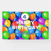 Colorful Birthday-ballonnen Spandoek (Horizontaal)