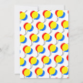 Colorful Birthday Balloons 50th Party Kaart (Achterkant)