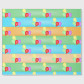 Colorful Birthday Balloons Patroon Cadeaupapier (Vlak)