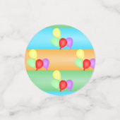 Colorful Birthday Balloons Patroon Confetti (Kleine voorkant)