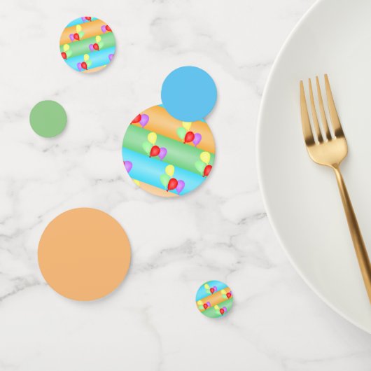 Colorful Birthday Balloons Patroon Confetti (Groep)