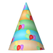 Colorful Birthday Balloons Patroon Feesthoedjes (Voorkant)