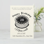 Colorful Birthday Bash Invitation – Editable Party Kaart (Staand voorkant)