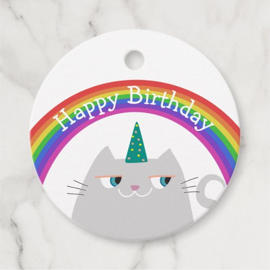 Colorful Birthday Bedankjes Labels (Voorkant)
