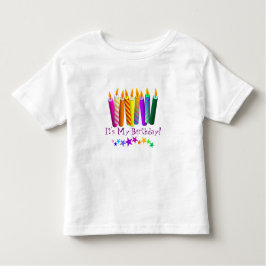 Colorful Birthday Candle Wishes Kinder Shirts