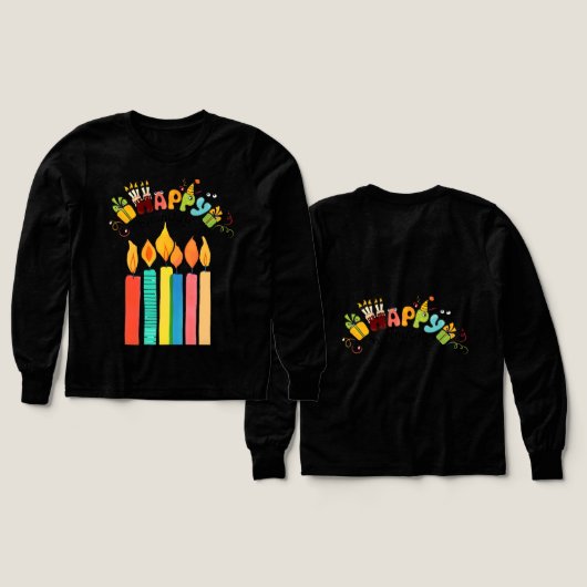 Colorful Birthday Candles Illustration (Voorkant /achterkant)