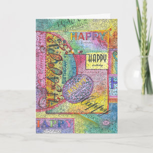 "Colorful" Birthday Card Kaart