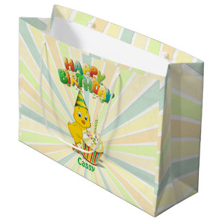 Colorful Birthday Chicken Cartoon Groot Cadeauzakje