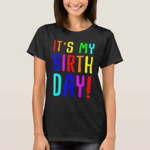 Colorful Birthday for Girl Boys Toddler & Kinder T-shirt