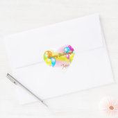 Colorful Birthday Hart Sticker (Envelop)