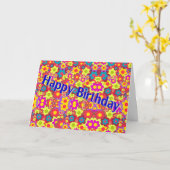 Colorful Birthday Kaart (Gele Bloem)