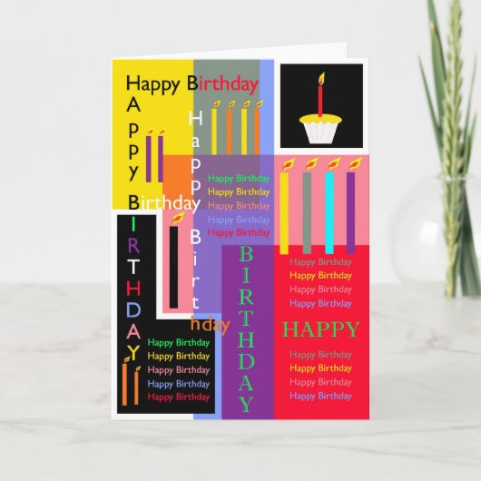 Colorful Birthday Kaart (Voorkant)