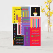 Colorful Birthday Kaart (Gele Bloem)