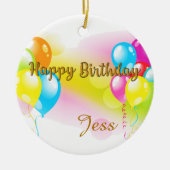 Colorful Birthday Keramisch Ornament (Voorkant)