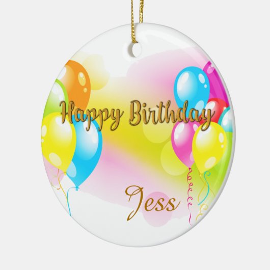 Colorful Birthday Keramisch Ornament (Links)