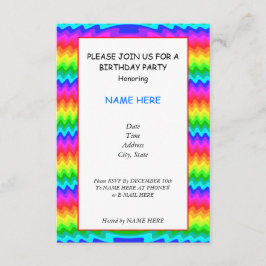 Colorful Birthday Party Invitation Kaart