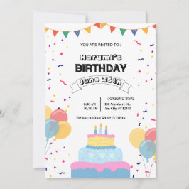 Colorful Birthday Party Invitation Save The Date