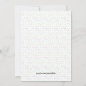 Colorful Birthday Party Kaart (Achterkant)