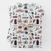 Colorful Birthday Pattern Inpakpapier Vel (In situ)