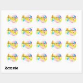 Colorful Birthday Ronde Sticker (Vel)