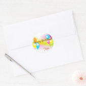 Colorful Birthday Ronde Sticker (Envelop)
