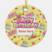 Colorful Birthday Sweets Keramisch Ornament (Voorkant)