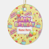 Colorful Birthday Sweets Keramisch Ornament (Links)