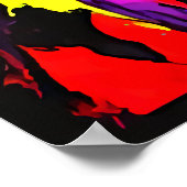 Colorful bizarre demonportret | AI Art. Poster (Hoek)