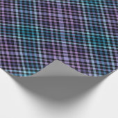 Colorful Black Blue Purple Fashion Show Stripes Cadeaupapier (Hoek)