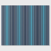 Colorful Black Blue Winter Spring Summer Stripes Cadeaupapier (Vlak)