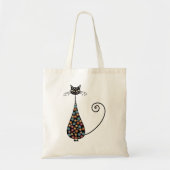 Colorful Black Cat Canvas tas (Voorkant)